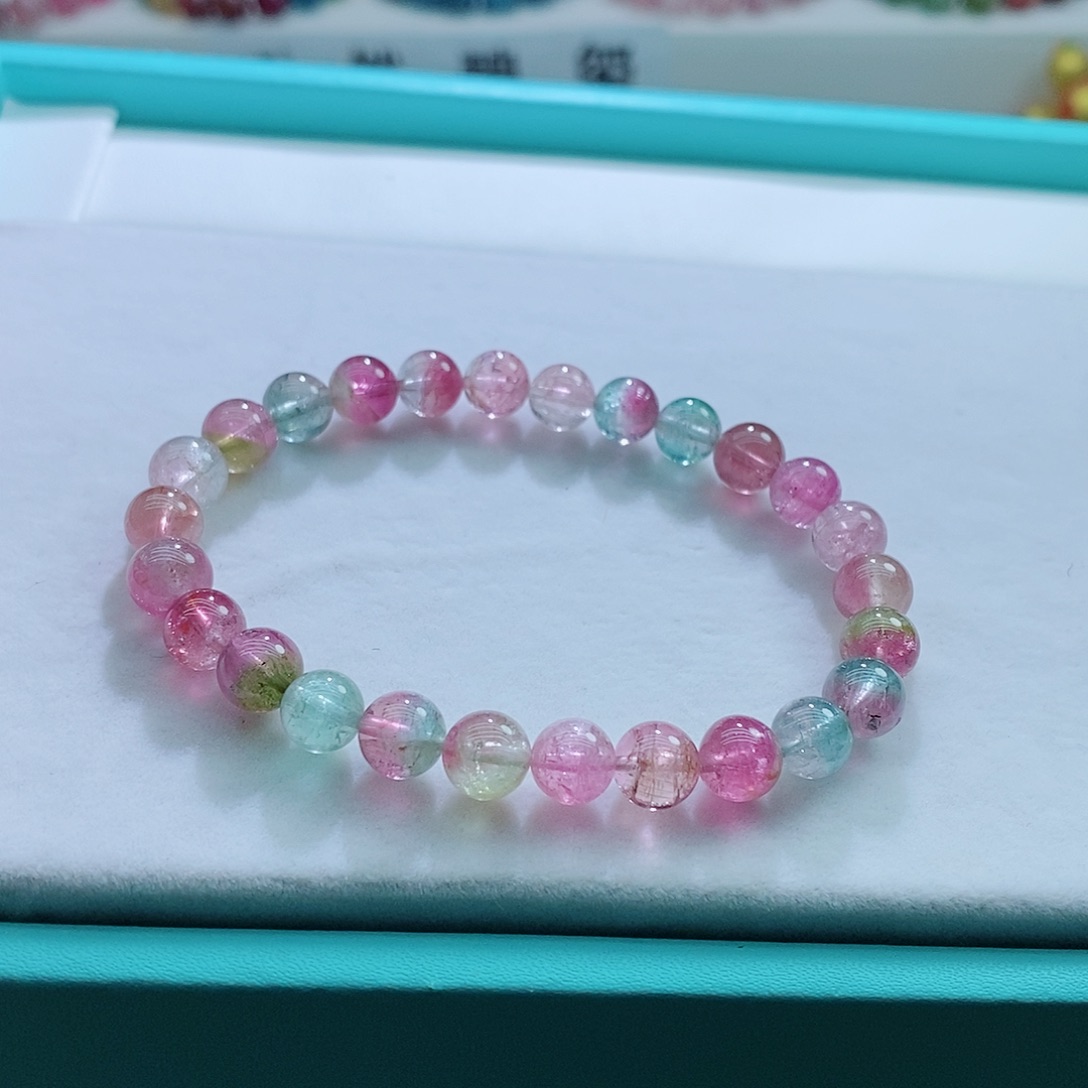 碧玺手链未镶嵌7mm左右