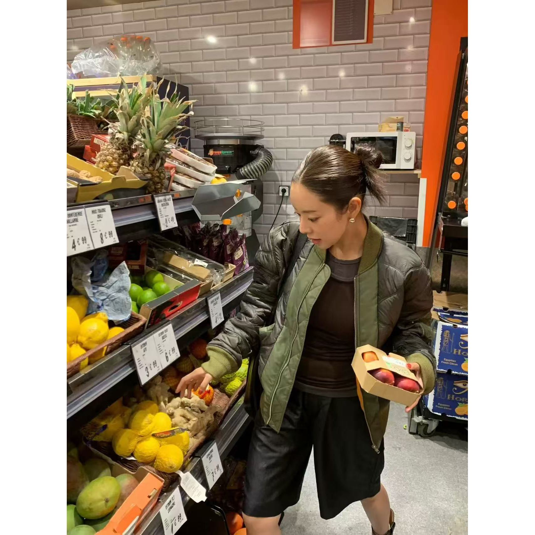 AW251039   东大门Too good拼接棒球服绗缝帅气保暖棉服