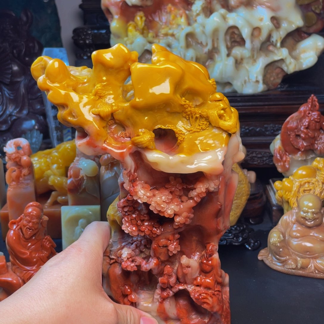有机玻璃精品芙蓉石摆件