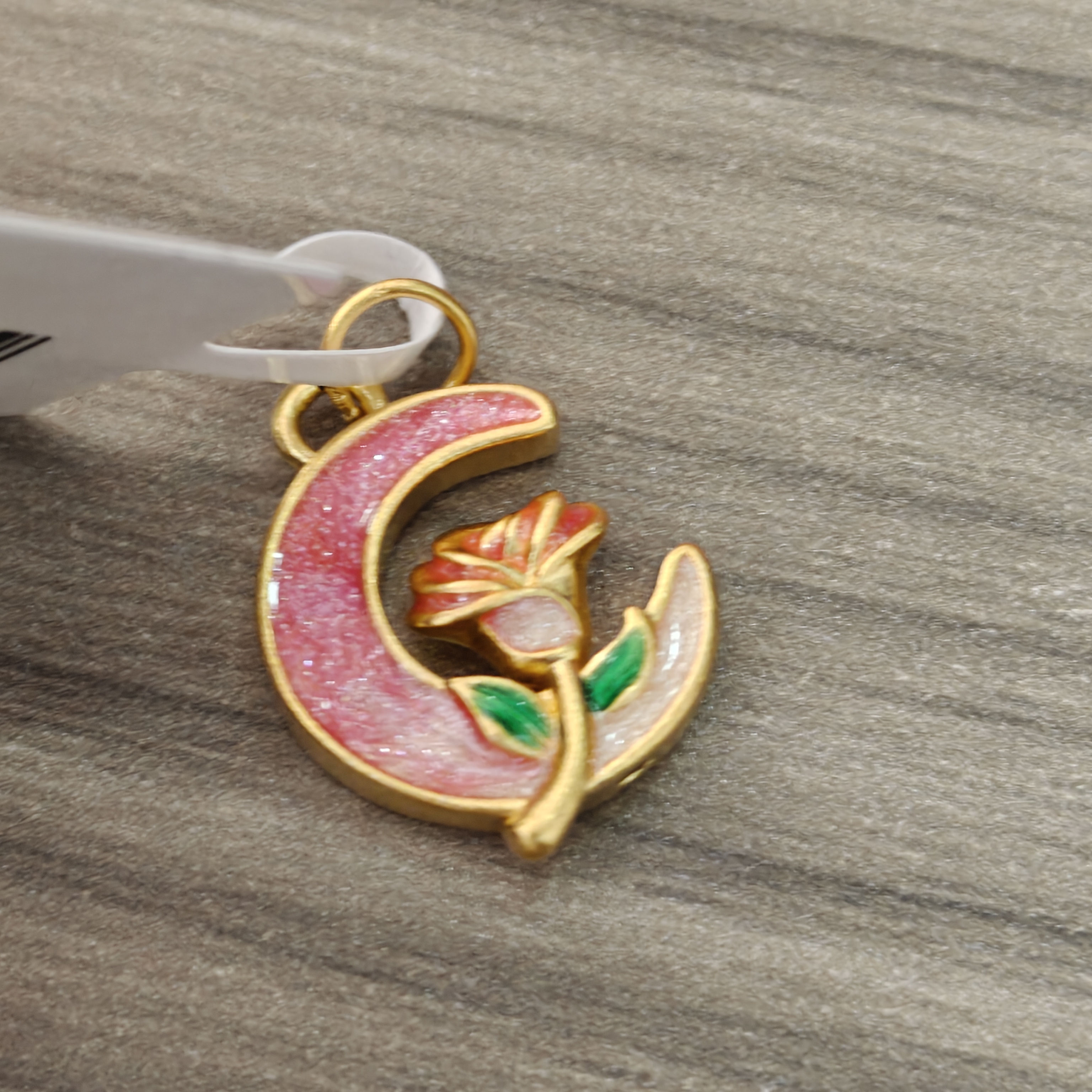 【莹莹专享】足金999 月亮花 ZP 0.32 纳金添福