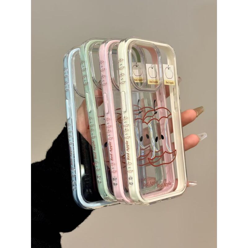 创意卡通苹果核适用ihone16promax苹果15pro手机壳14新款13二合一