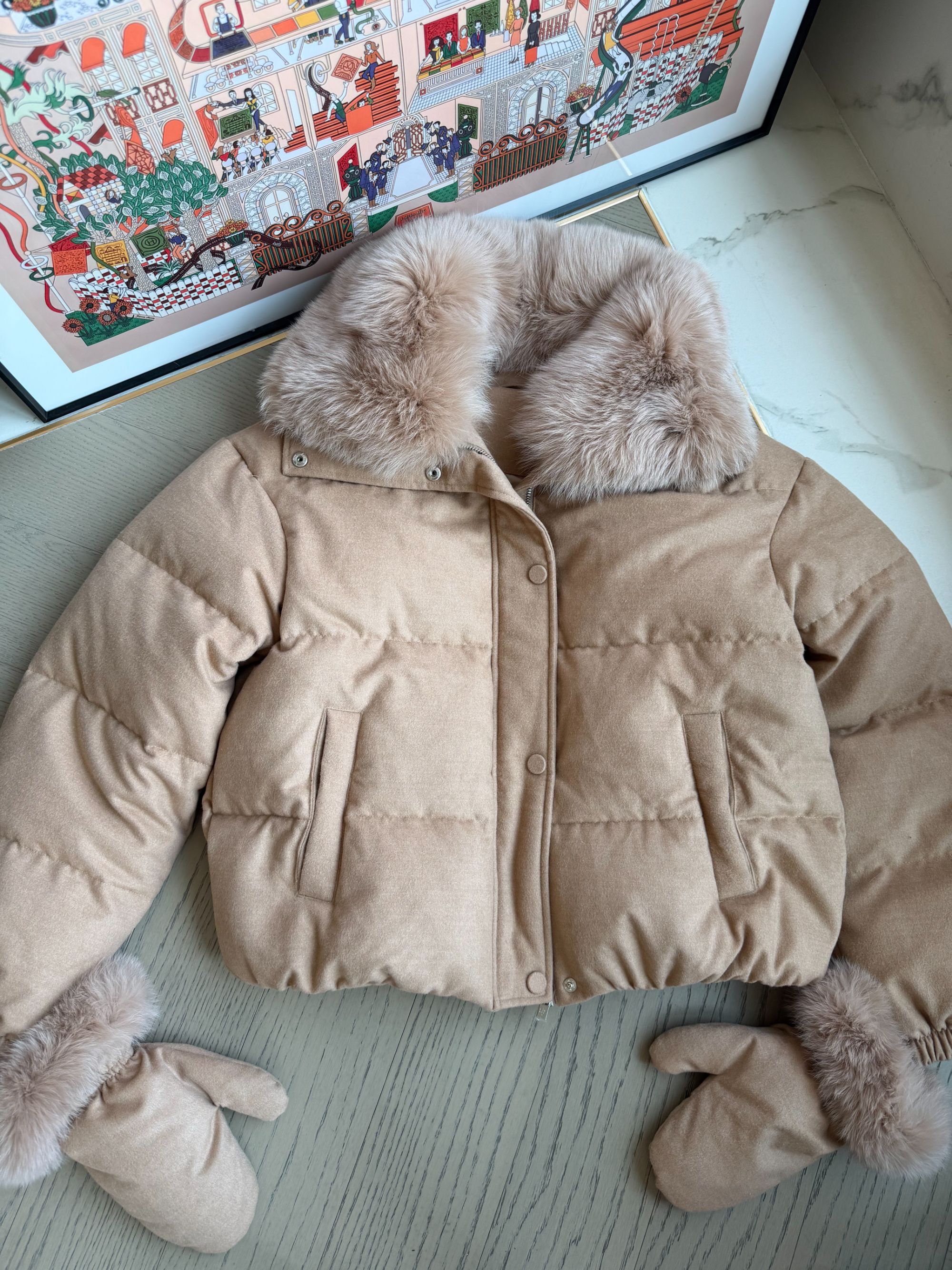WAN2高定【苍山见雾】L*P 鹅绒贵感狐狸毛领轻奢羽绒服外套