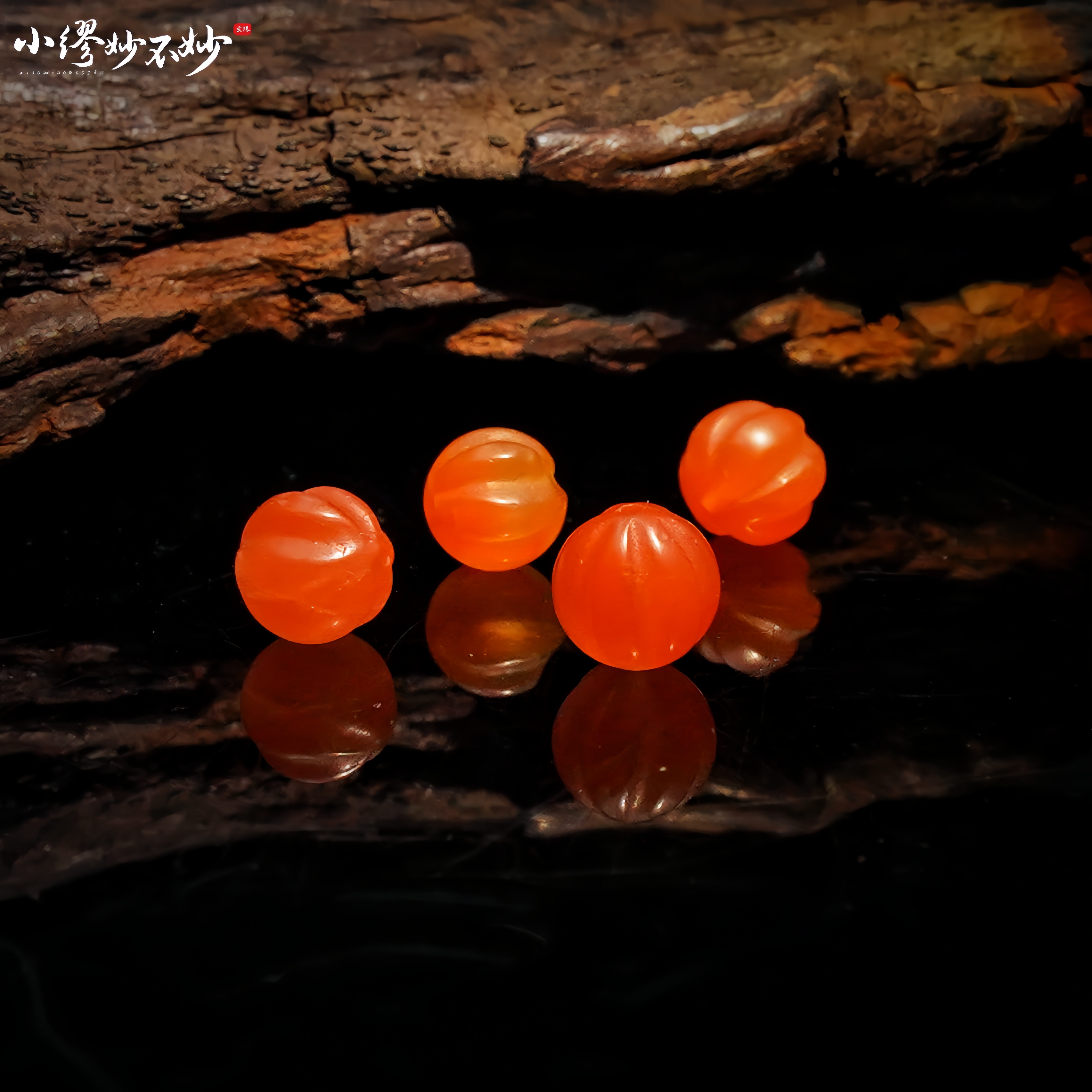 【缪老师严选】SJ2569 磨砂南红玛瑙瓜株配珠 多样性发其一