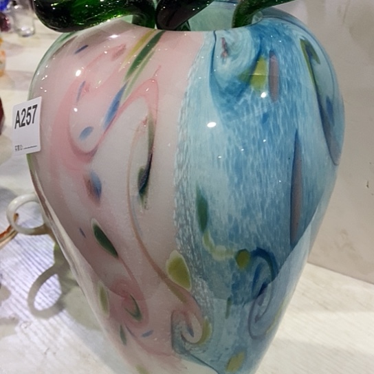 琉璃高度31厘米8口径三色琉璃花瓶