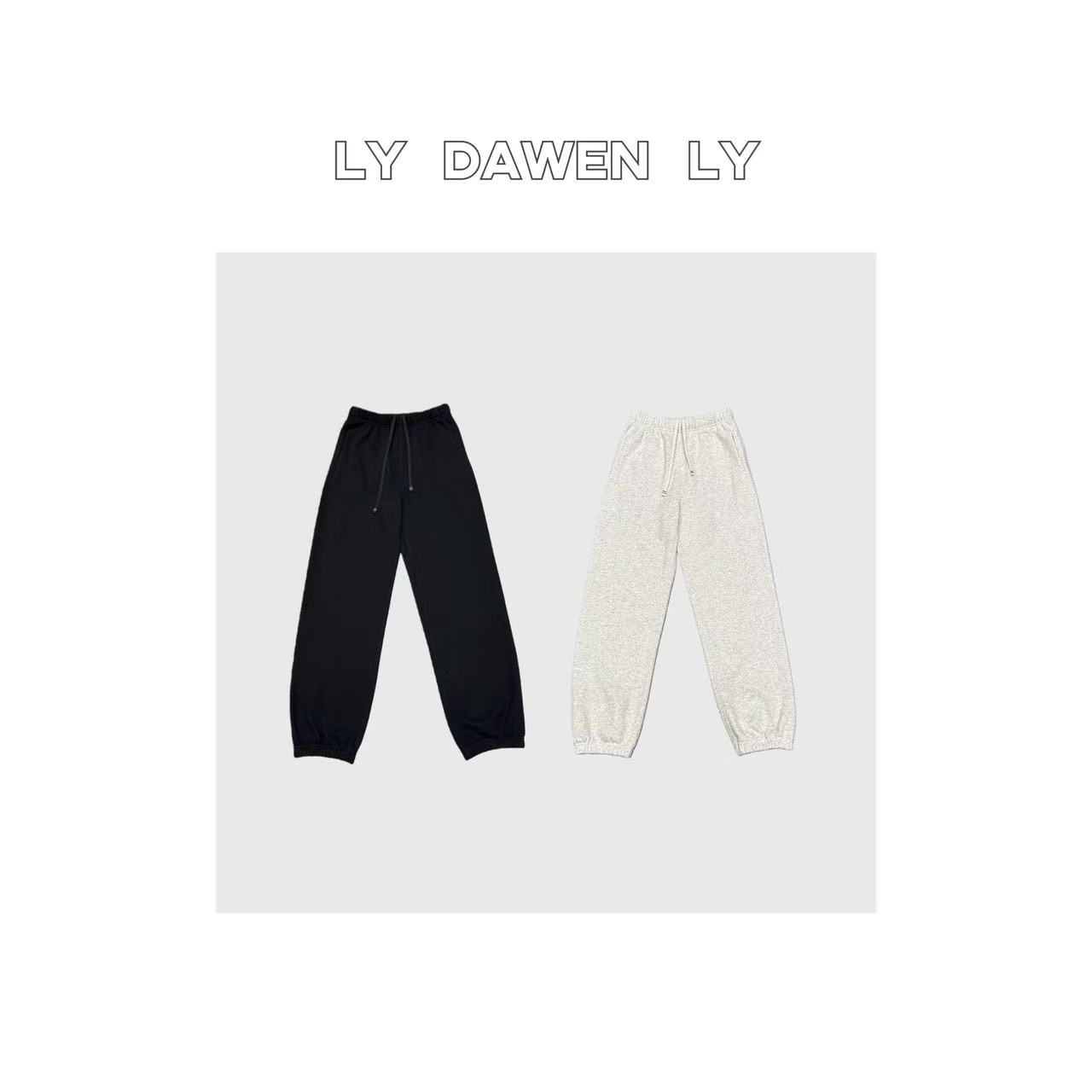 DAWEN  | 慵懒松弛感舒适纯色百搭显瘦束脚休闲卫裤   N330#