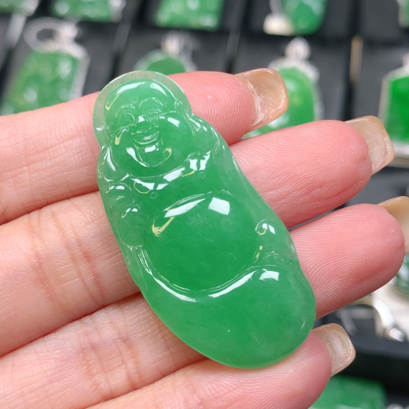 【闪购商品】翡翠未镶嵌颈饰弥勒佛