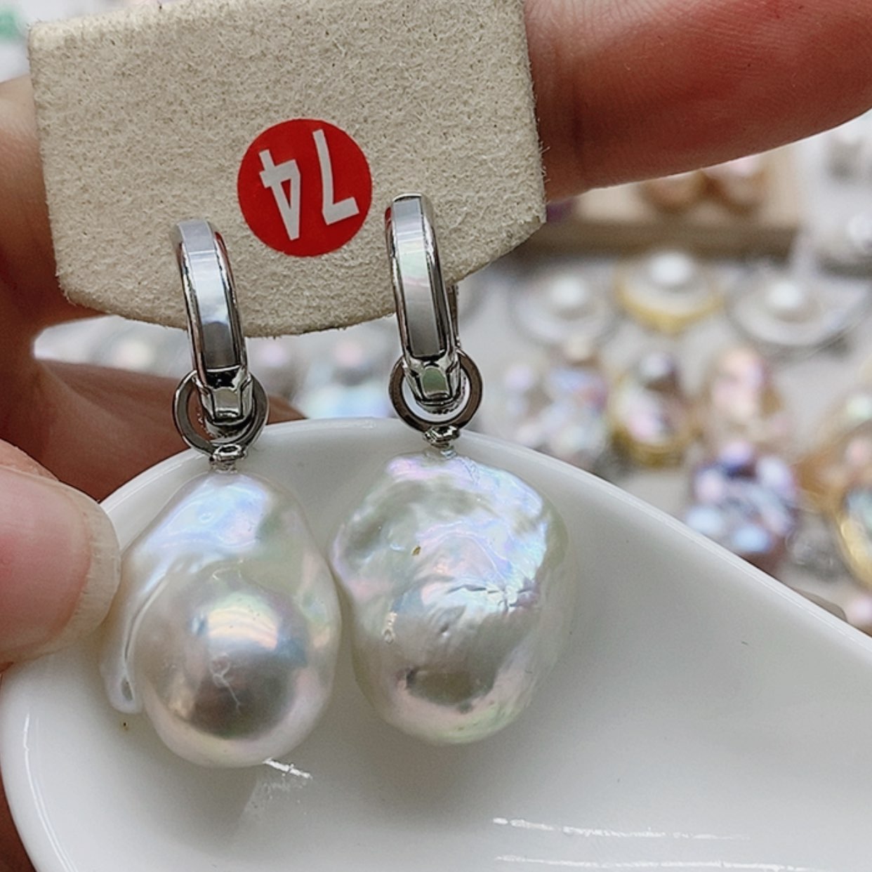 【闪购商品】淡水珍珠耳饰银S925镶嵌