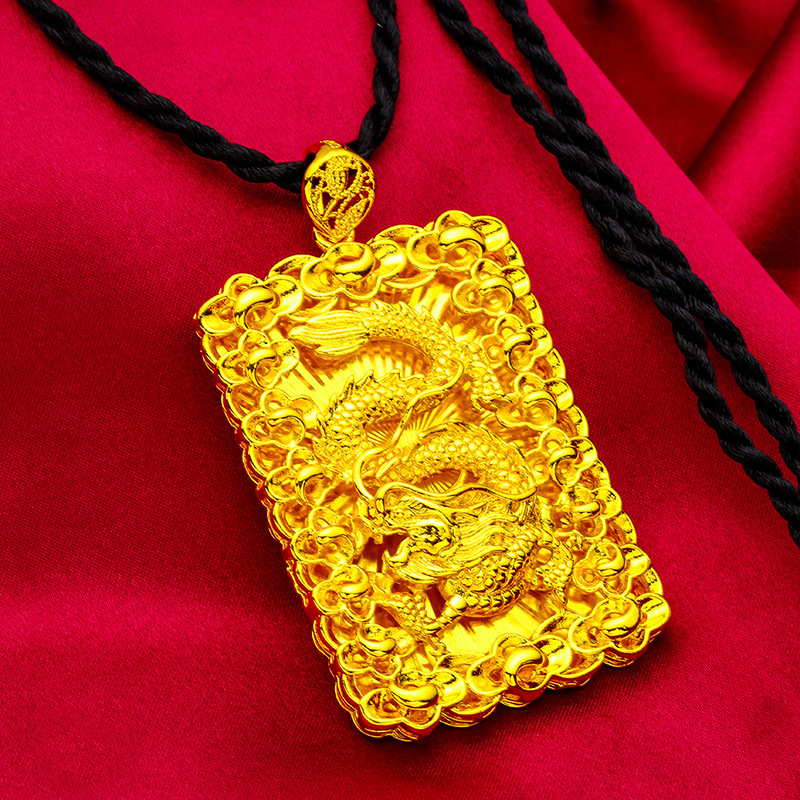 合金吊坠 链子【龙牌吊坠项链】男士男款气质时尚百搭潮流大气素款