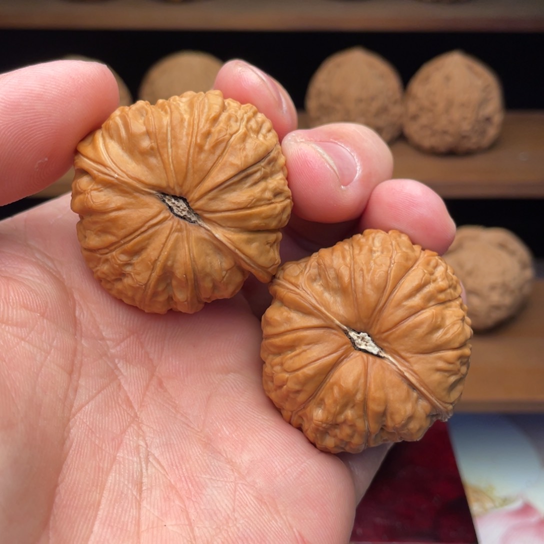 文玩核桃把件铭*41毕业高货南瓜墩