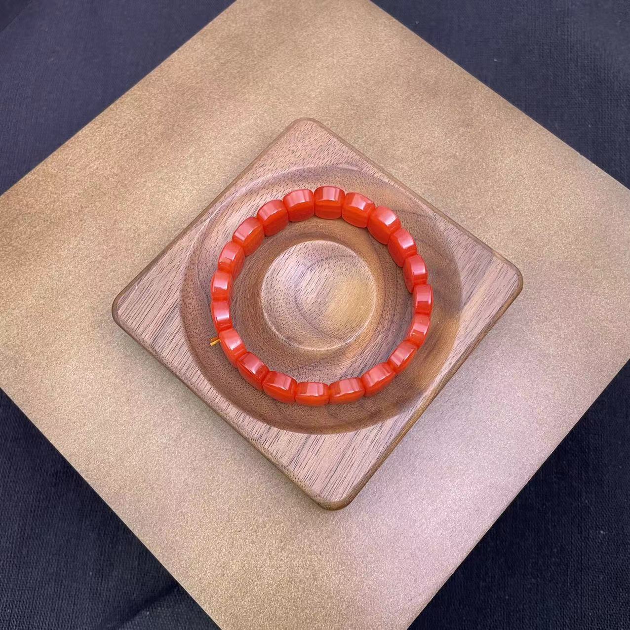 【思涵珠宝】 天然玉石 454 红手牌13+mm