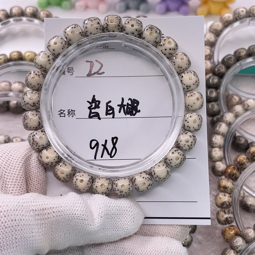 誓***言星月菩提手串22瓷白大眼