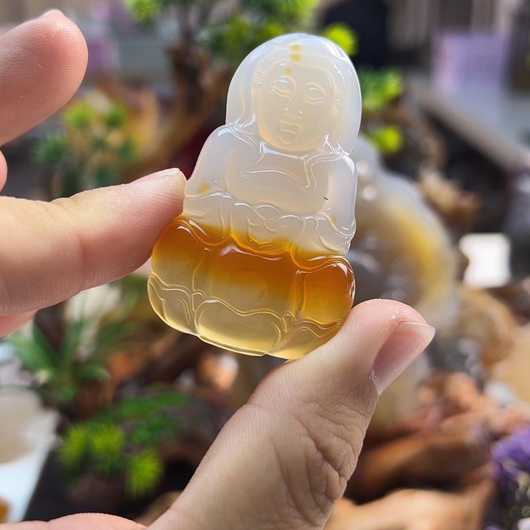 玛瑙/玉髓未镶嵌吊坠(不含链)