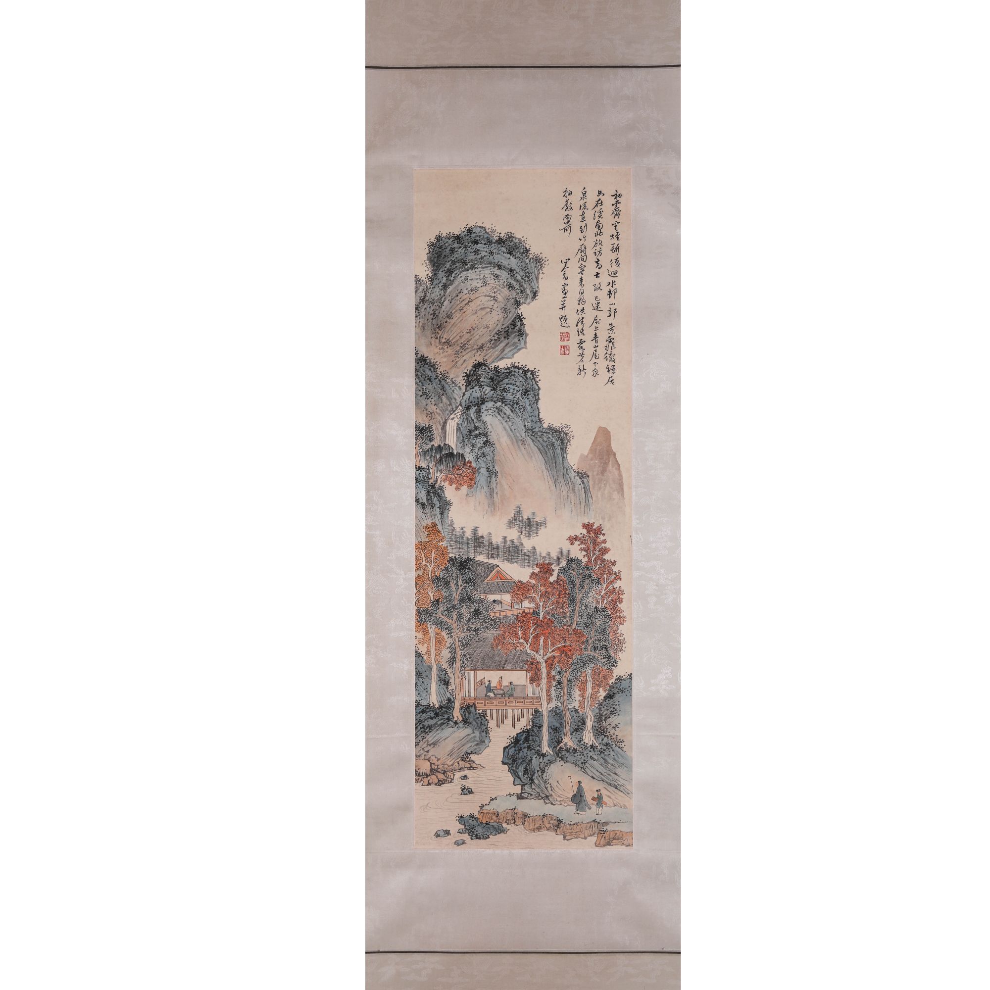 009 五、溥老 携琴访友 32*102cm