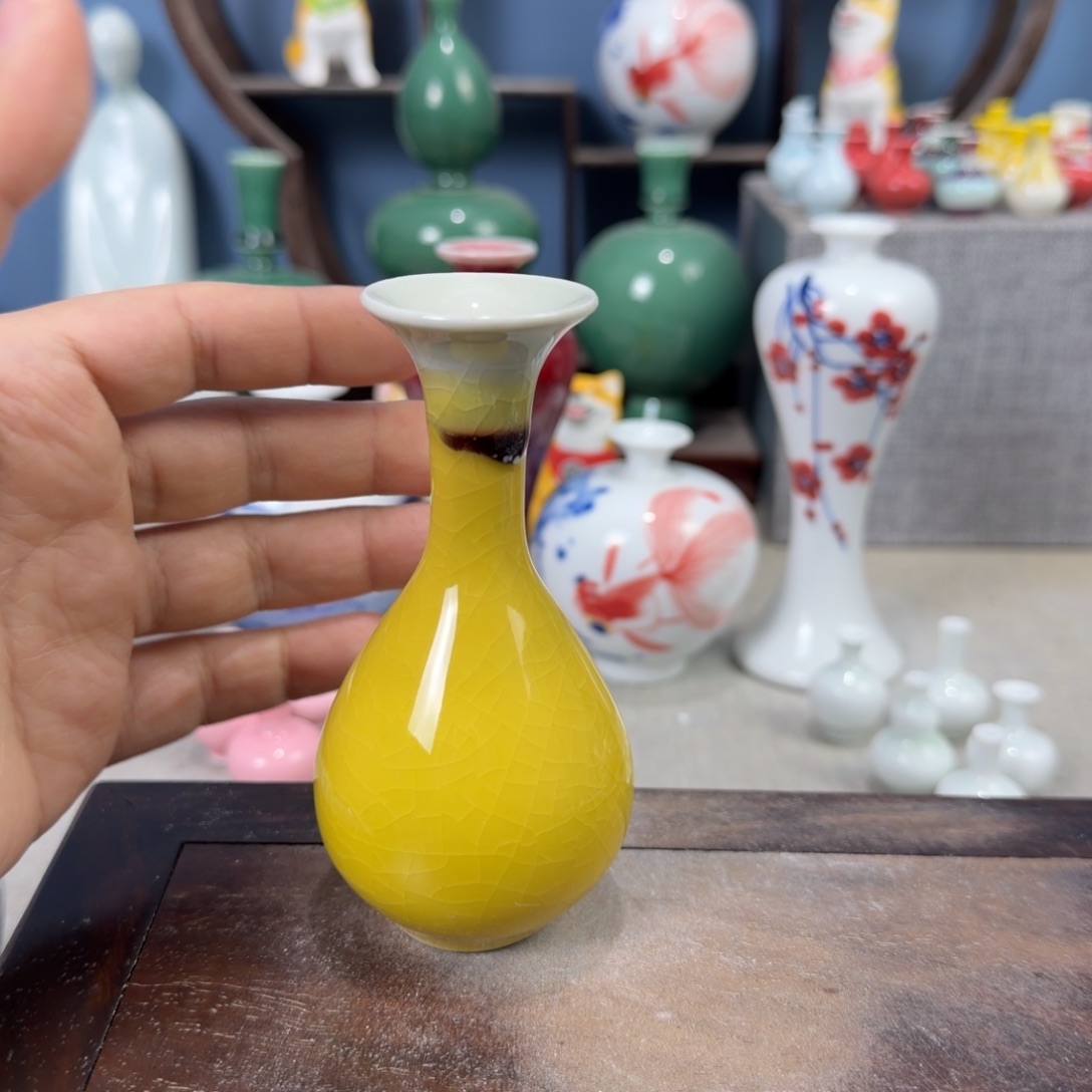 陶瓷手工小花器摆件