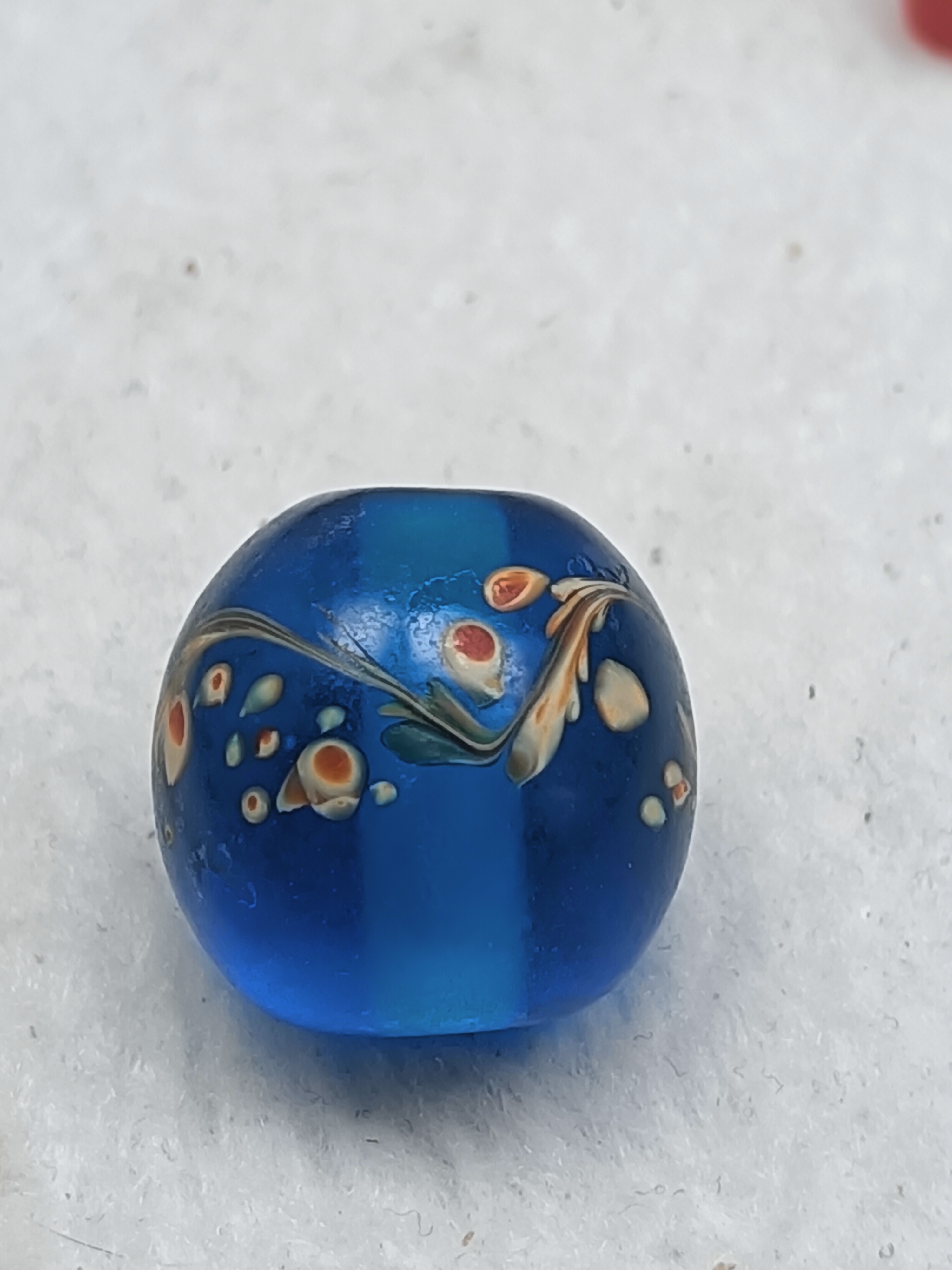 燕子古珠，琉璃凤尾，尺寸1.9+