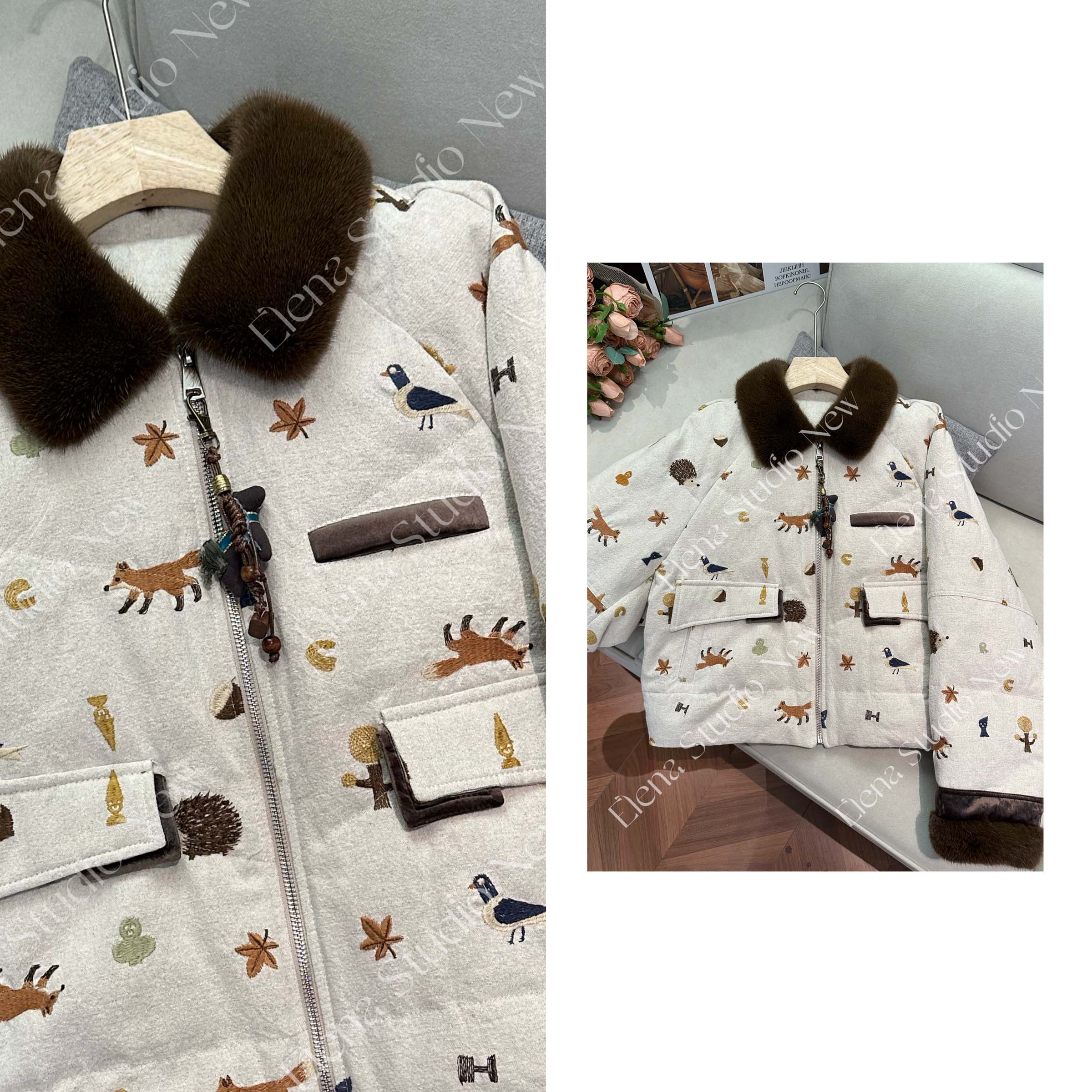 大甜甜【秋日小镇】设计感精致貂貂羽绒服气质温柔羽绒服