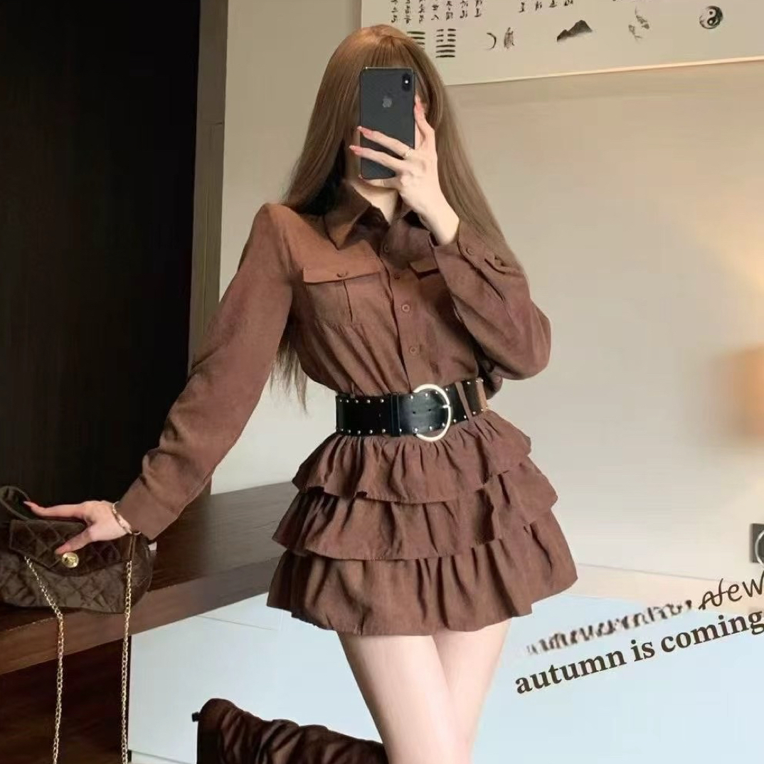 大小姐家——爆款美拉德复古辣妹蛋糕裙套装