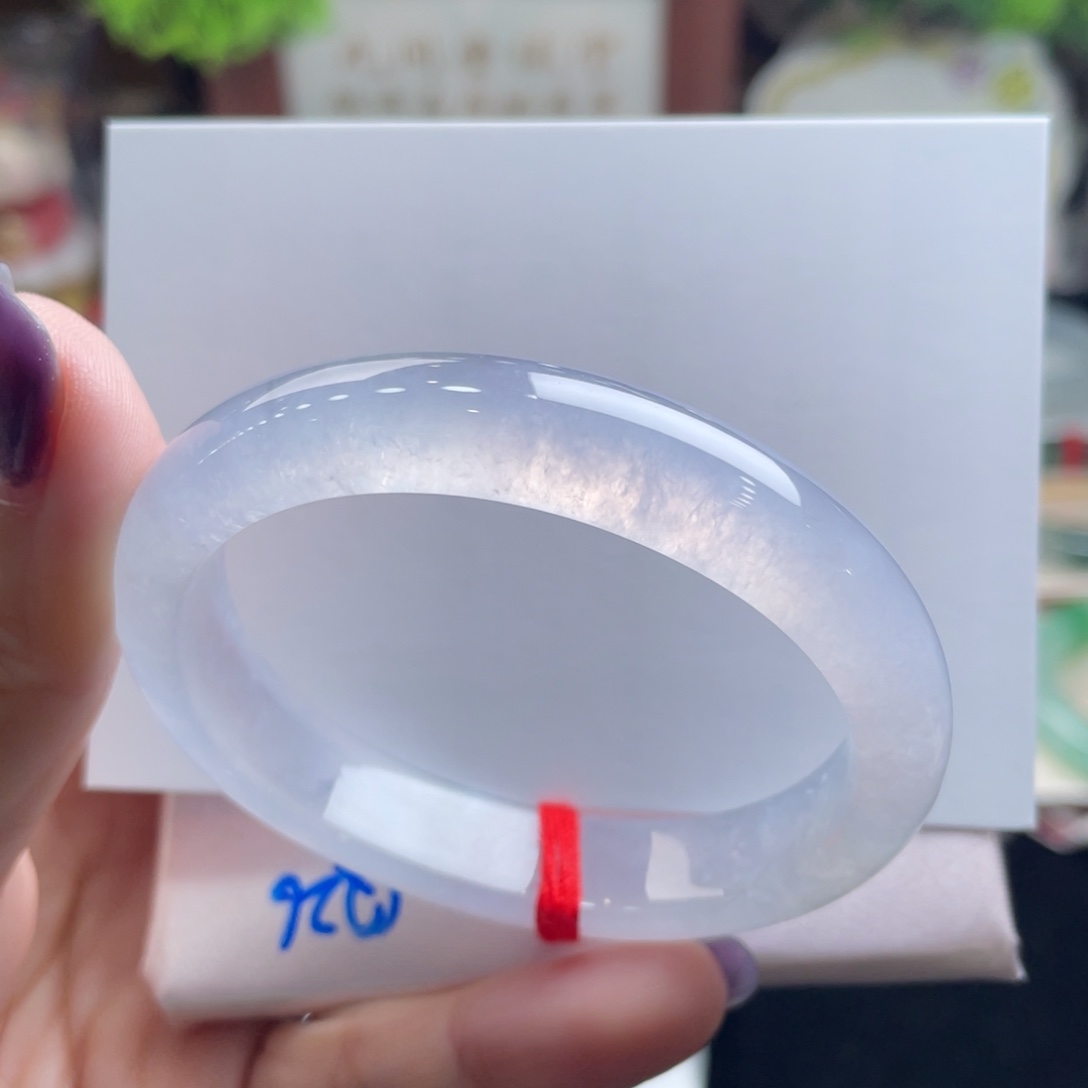 翡翠未镶嵌手镯7号 53贵妃 炸光