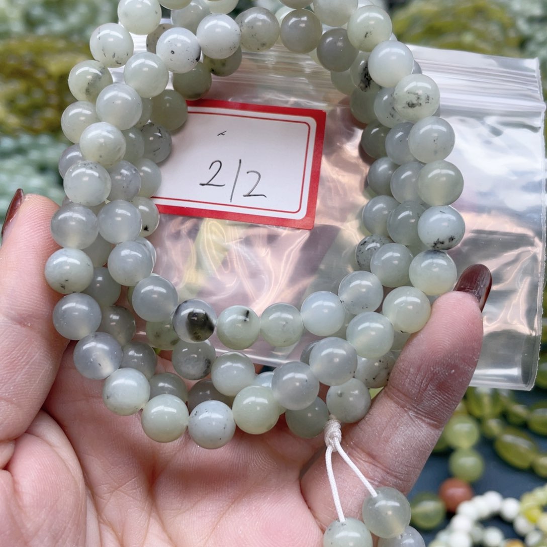 未镶嵌蛇纹石玉手串