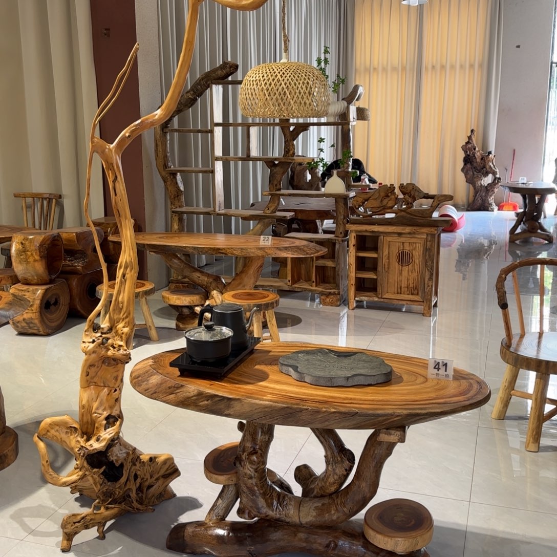 木定制款香樟木茶桌自然香味自然风化纹不退不换