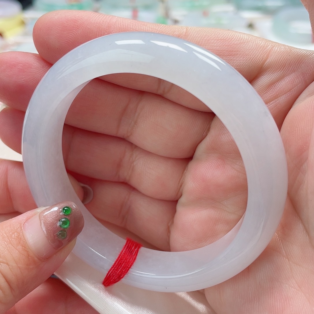 翡翠未镶嵌手镯缅甸翡翠手镯58圈