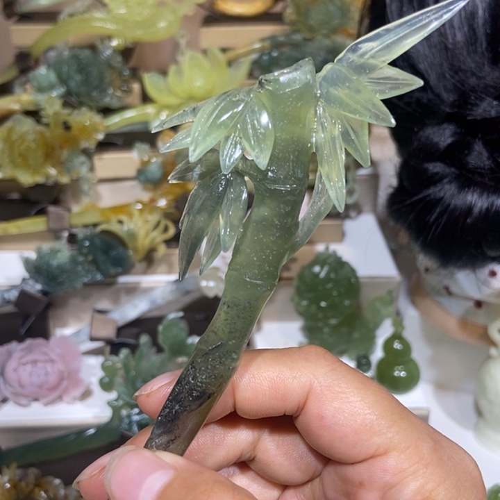 未镶嵌蛇纹石玉发饰