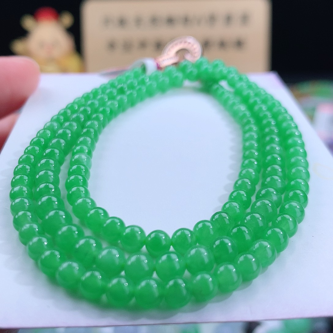 翡翠手链未镶嵌卡3.6-4.5mm