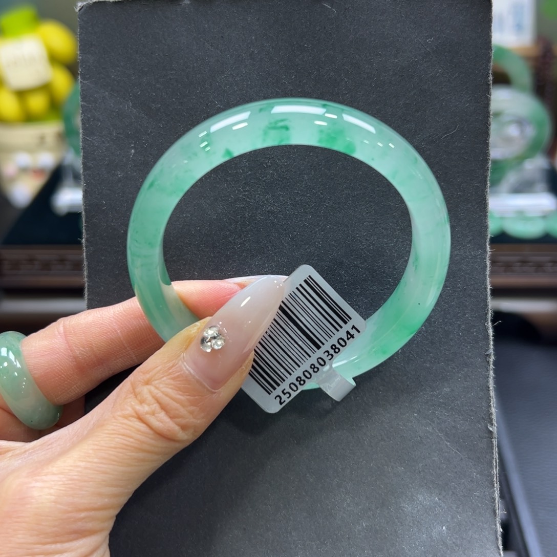 石英质玉（非洲翠）未镶嵌手镯54-55