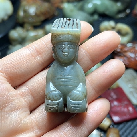 白玉菩提吊坠摆件