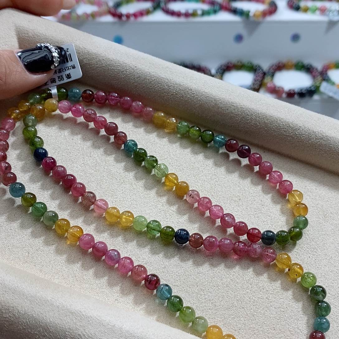 碧玺手链未镶嵌多样性发一条