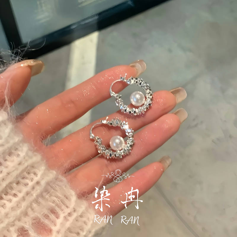 染冉 铜合金耳饰 【慕容雪】耳饰珍珠耳环气质轻奢耳钉女款G-022