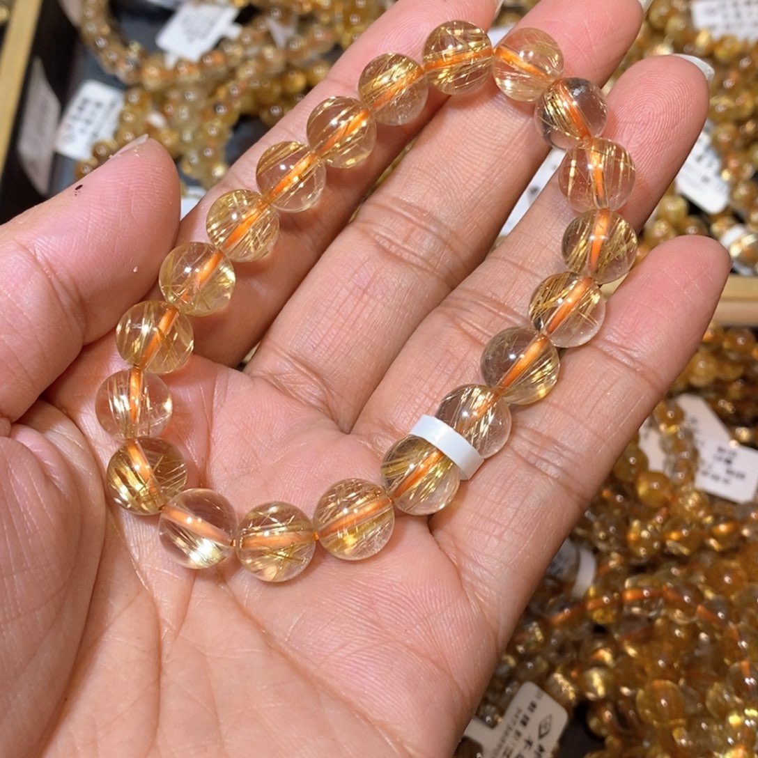 发晶手链未镶嵌李**?9.5m m