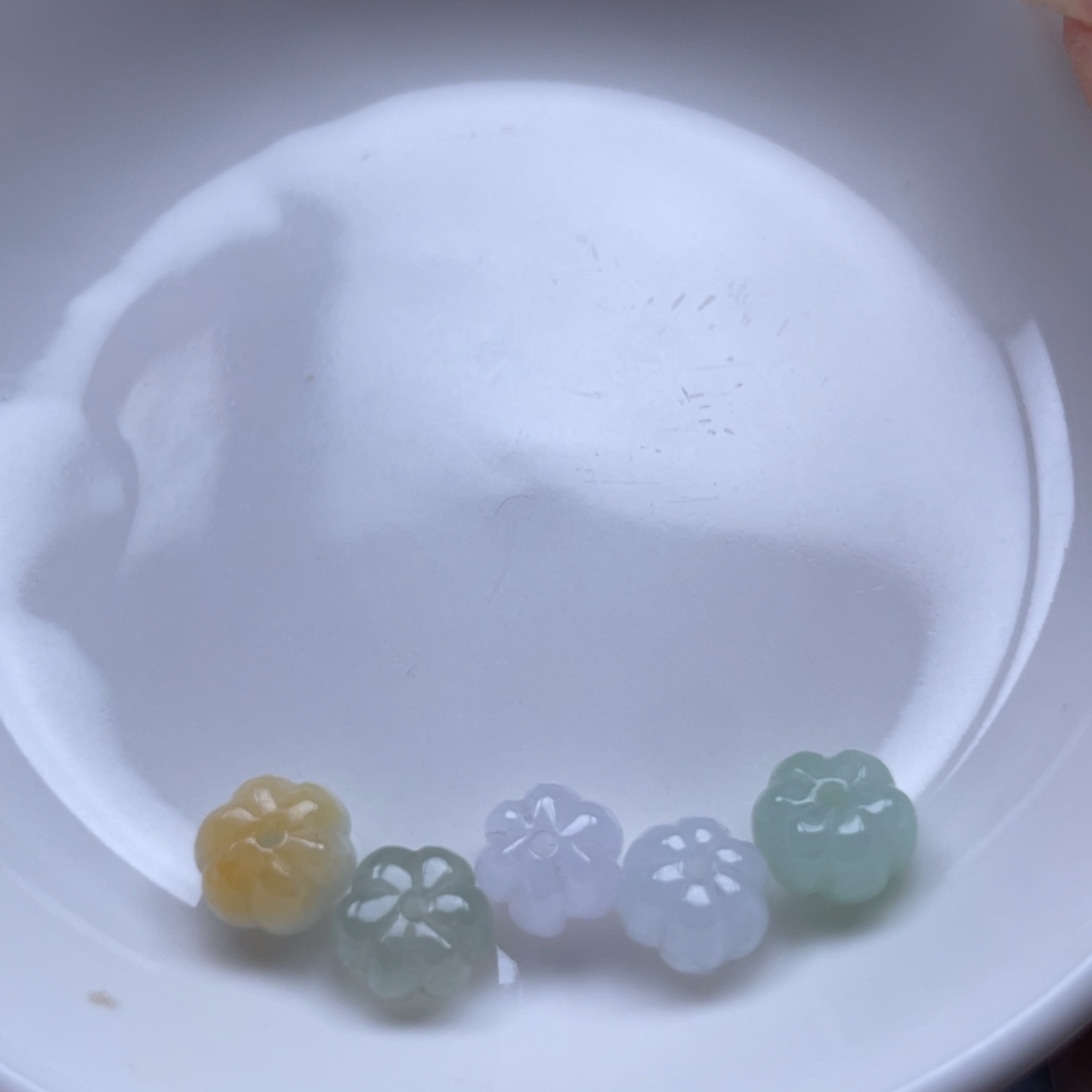 翡翠未镶嵌颈饰南瓜珠卡7