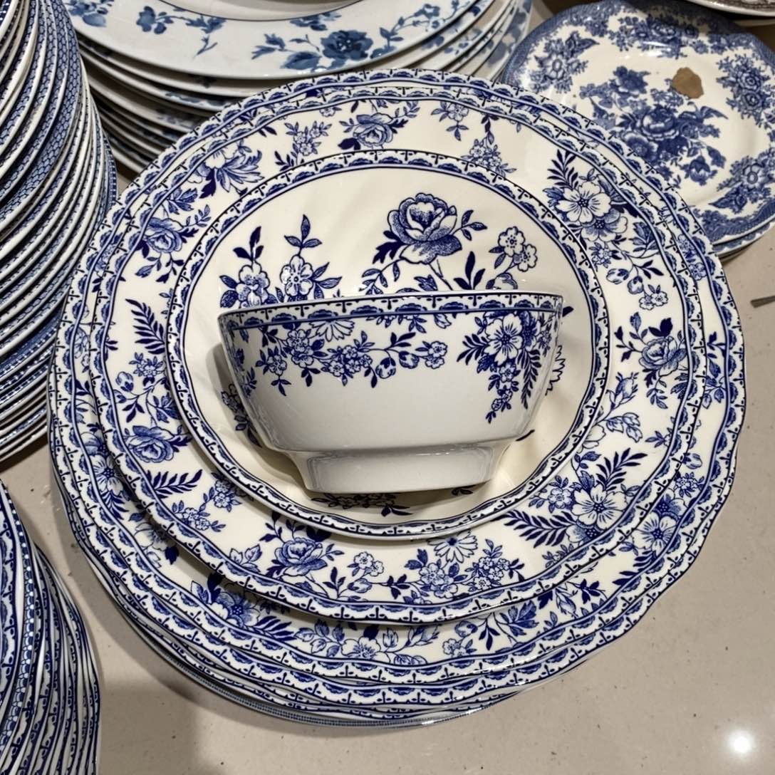 瓷微瑕青花4.5寸小碗