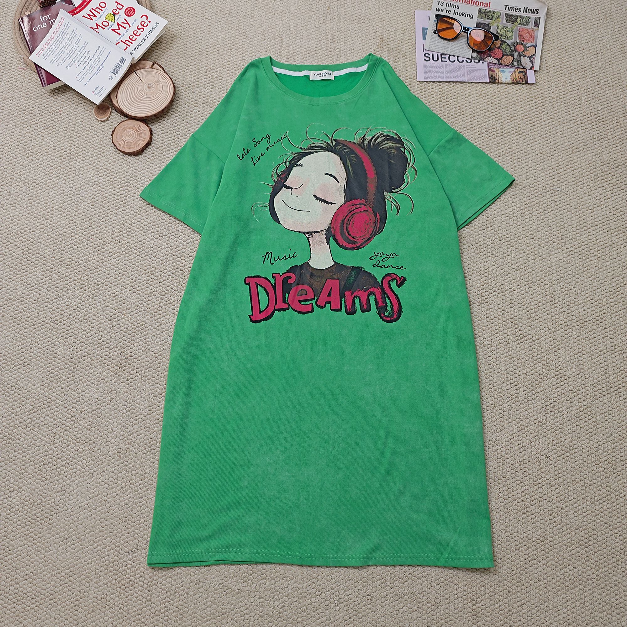 2025夏季新款卡通印花短袖连衣裙2586