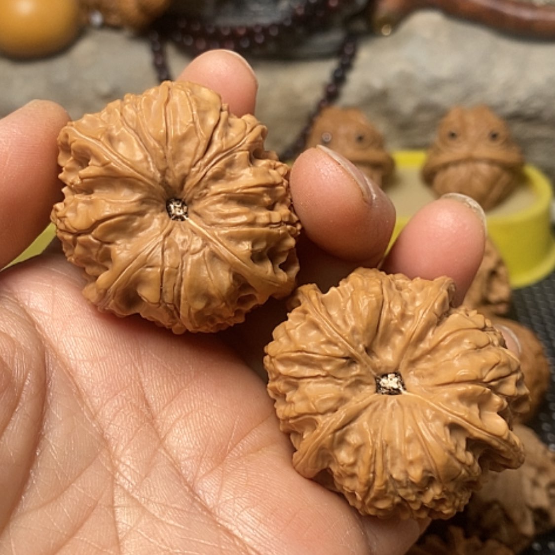 【闪购商品】把件文玩核桃蒙*清四棱