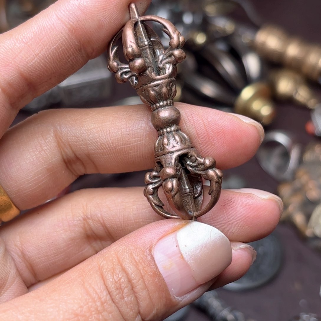 铜星月菩提吊坠项链