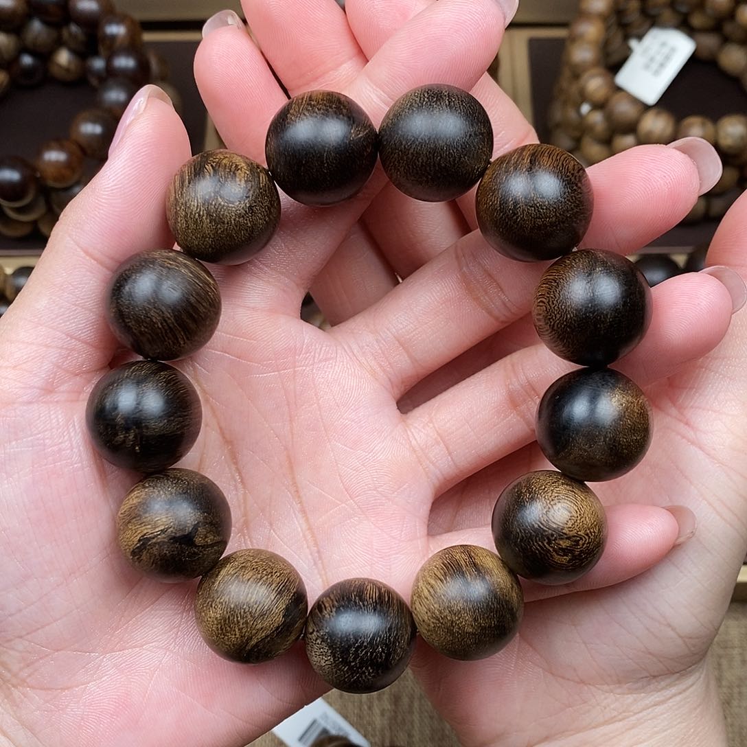 手串沉香越南芽庄白棋玉化瘤疤沉水