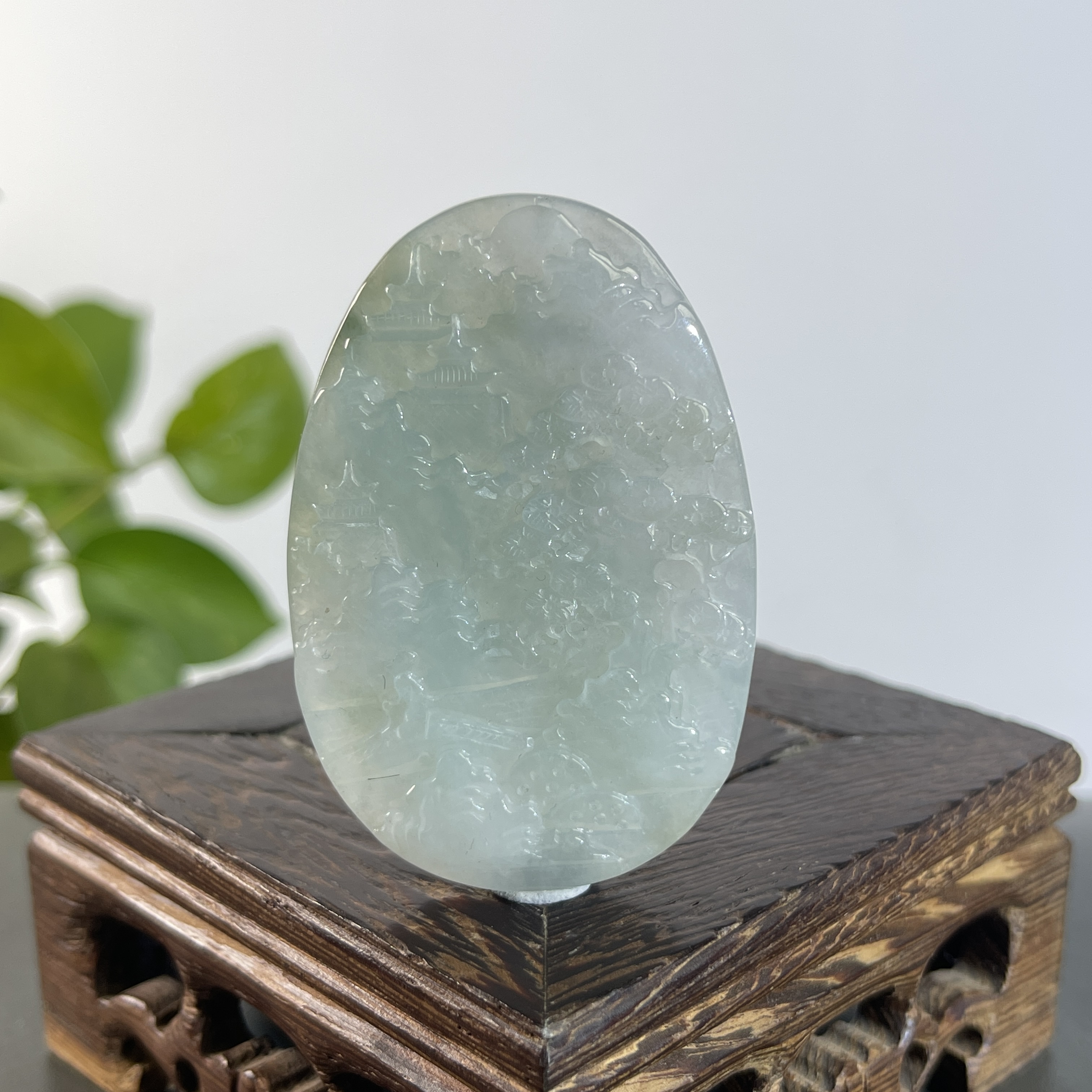 JSB26-166    天然缅甸翡翠A货  山水牌