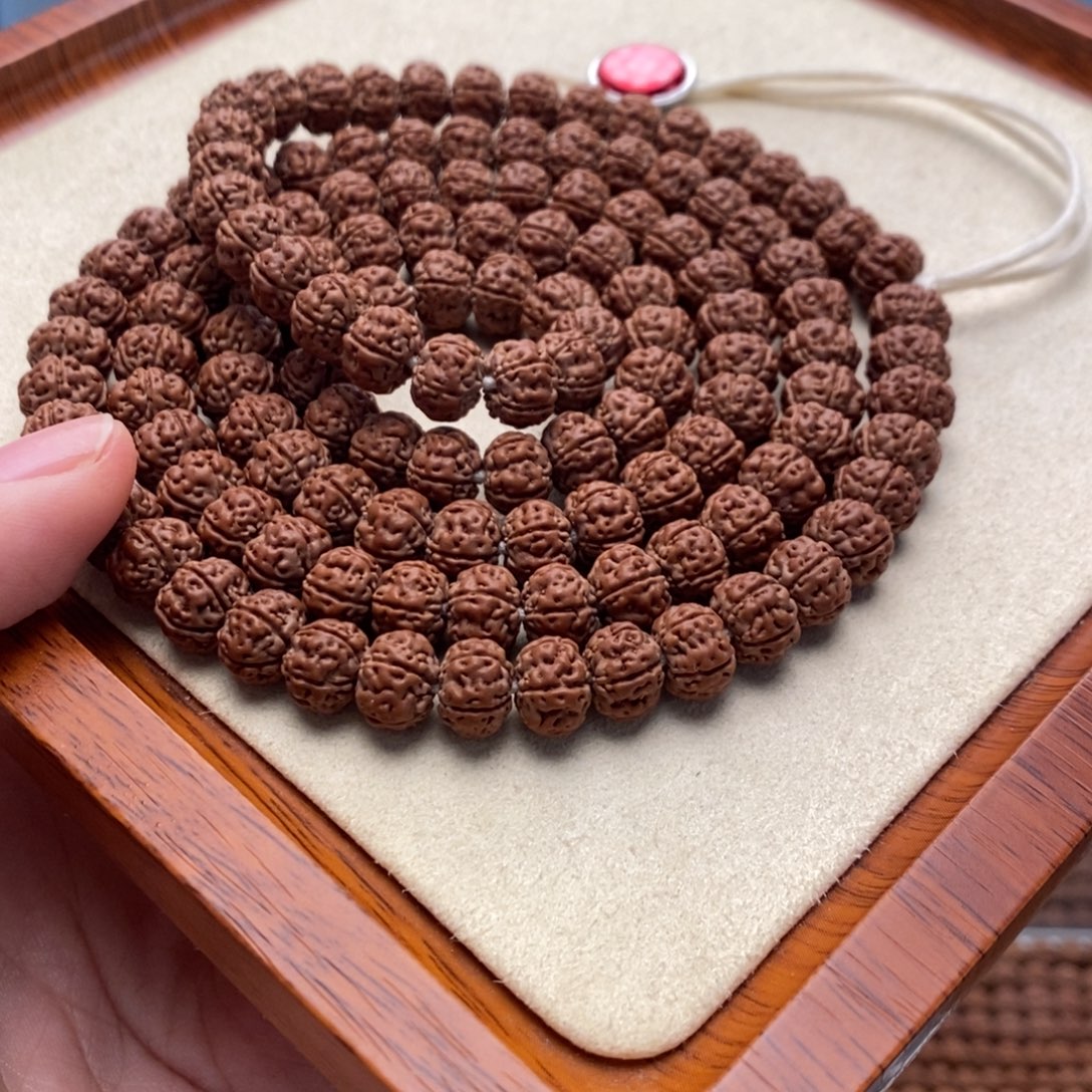 模***李金刚菩提手串纯血108卡9