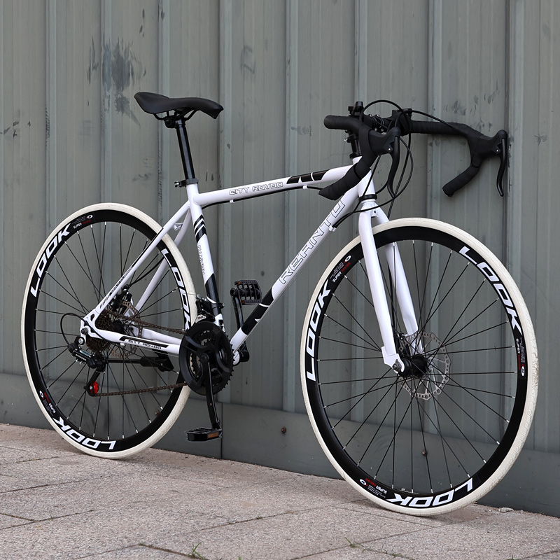 变速死飞自行车成年人男女学生单车超轻公路赛车高颜值实心胎网红