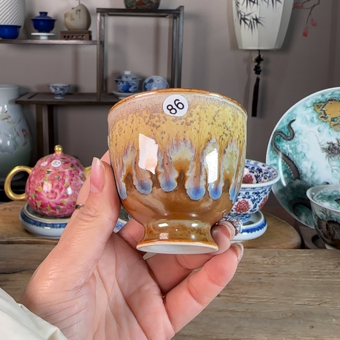 杯景德镇陶瓷柴烧多人