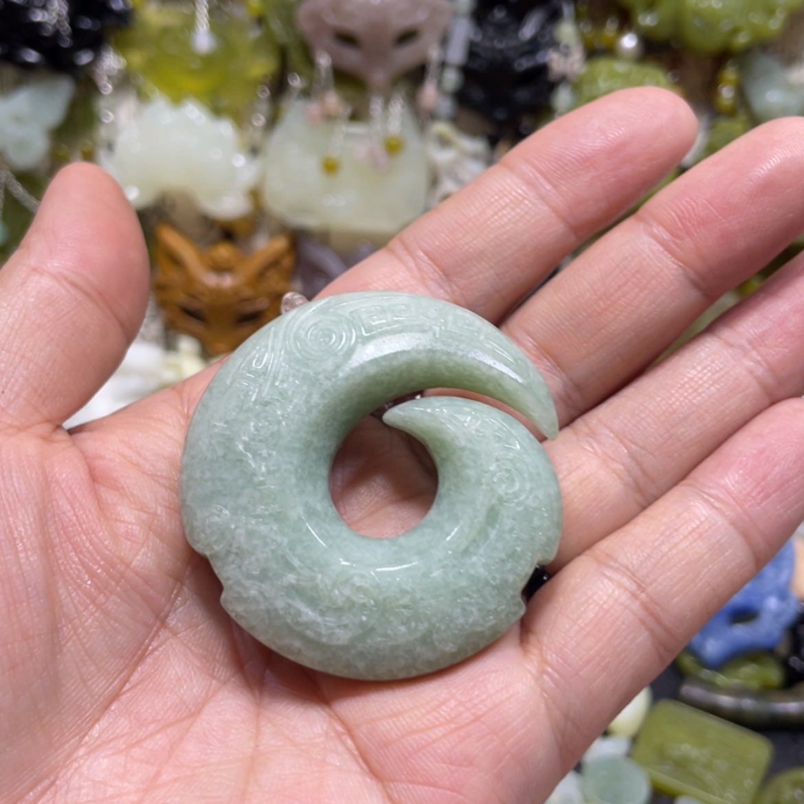 【闪购商品】岫玉颈饰未镶嵌78吊坠