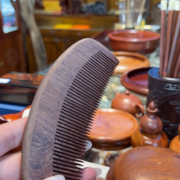 交趾黄檀（大红酸枝）酸枝原木梳子