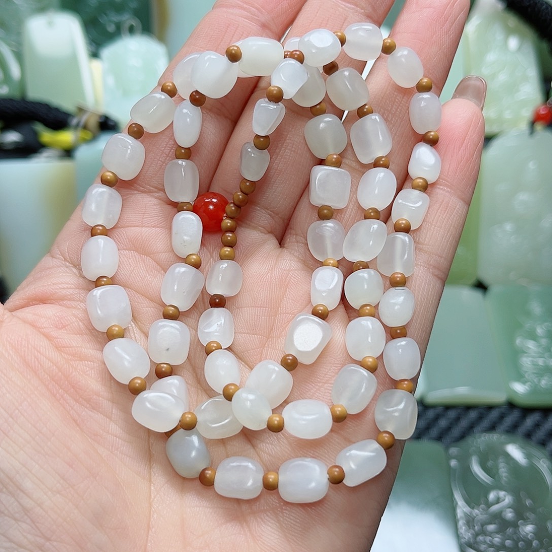 三***鸟和田玉未镶嵌颈饰