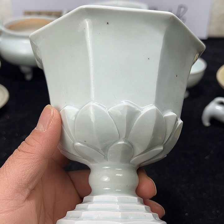 老***吴其他陶刻花独脚炉