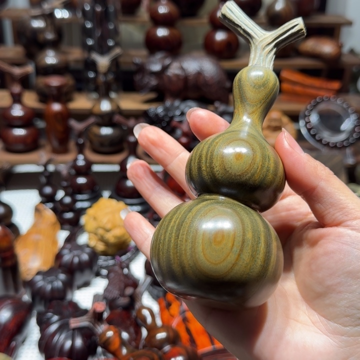 首***书木绿檀葫芦6.0直径