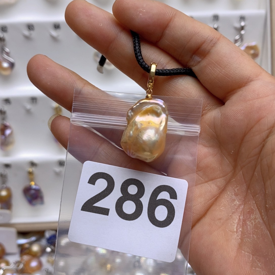 淡水珍珠银S925镶嵌颈饰286