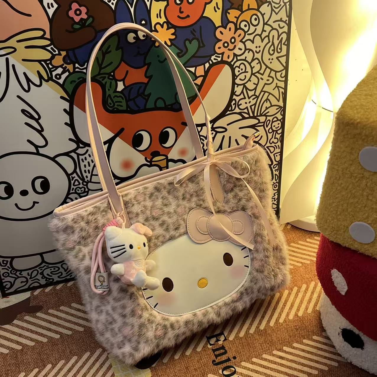 喵喵仙贝【糖霜修猫】单肩包-A284（32*12*27）