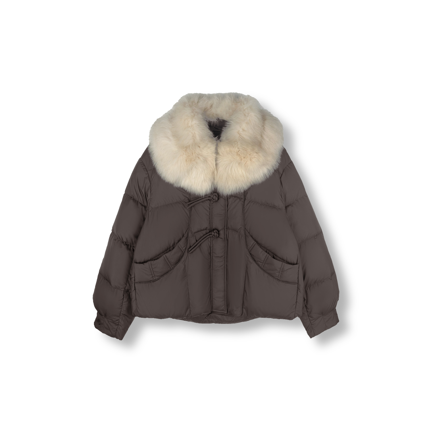 *【大喜】新款秋冬加厚纯色毛领羽绒服【12169】